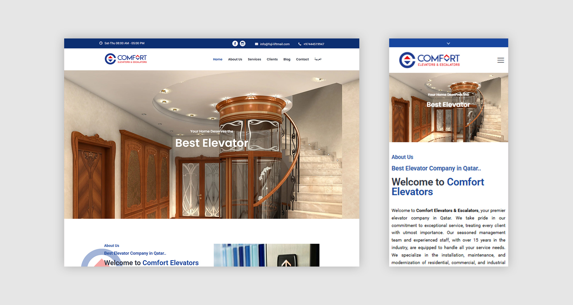 comfortelevators-case-study-imagino-homepage